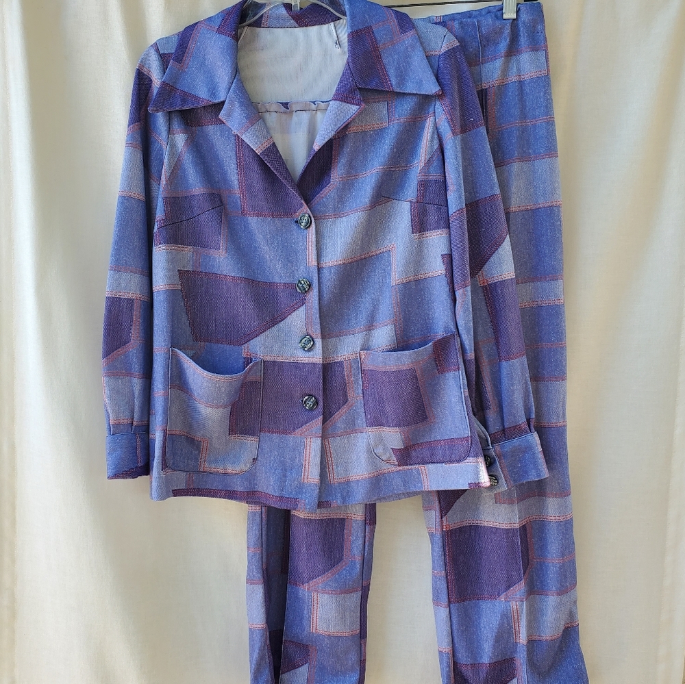 Vintage 70s 2-piece Disco Jacket Pants
